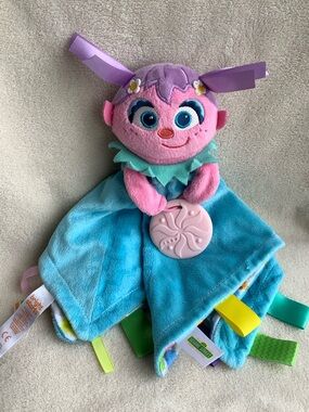 Sesame Street Bright Starts Plush Abby Cadabby Lovey Security Blanket W Teether